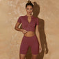 Stylish And Elegant Womens Short-Sleeve Yoga Wear