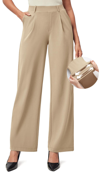 Womens High-Waisted Stretchy Work Business Casual Pants