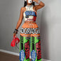 Printed Tank Top  Casual Wide-leg Pants Set