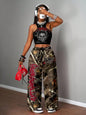 Printed Tank Top  Casual Wide-leg Pants Set