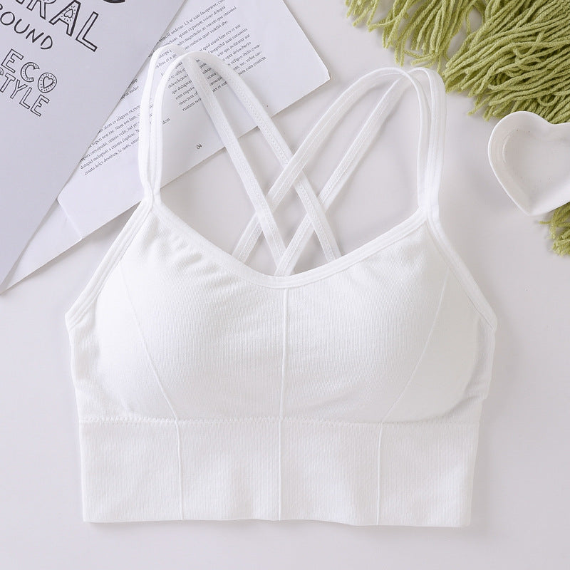 Beautiful back seamless wrap breast girl bra