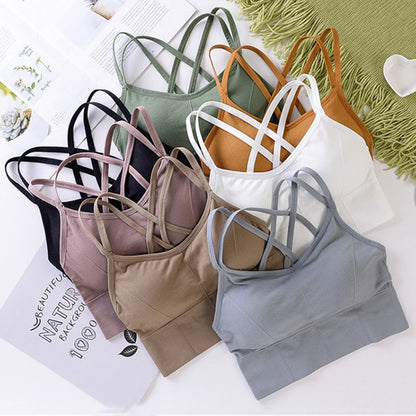 Beautiful back seamless wrap breast girl bra