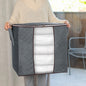 6 Pack 90L Storage Bags Zipped For Clothes, Bedding, Toys, Packing Moving Boxes UK