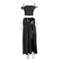 Women's Top And Slit Pleated Skirt Set